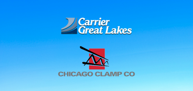 Chicago Clamp is Now Represented by Carrier Great Lakes in the State of Michigan and the Greater Toledo, Ohio Area
